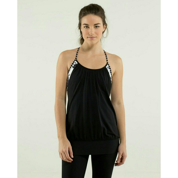 lululemon athletica Tops - Lululemon Black Printed No Limits Tank size 6